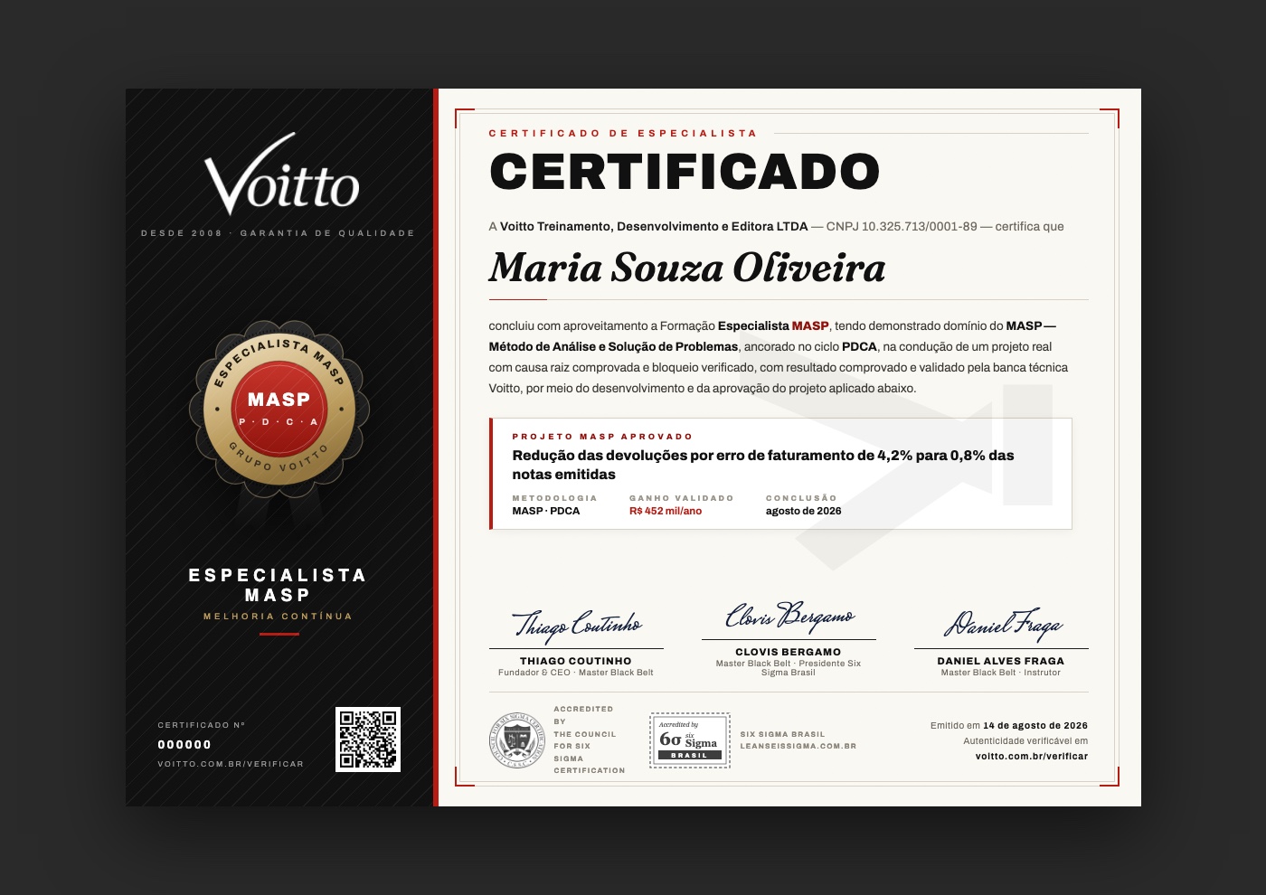Certificado de Especialista MASP