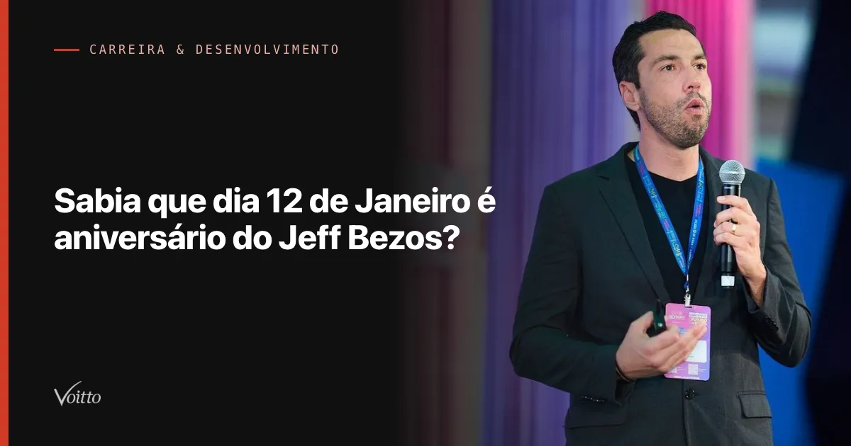 Sabia que dia 12 de Janeiro é aniversário do Jeff Bezos?