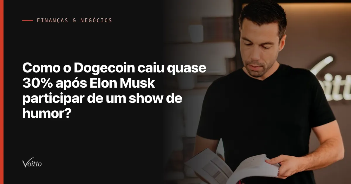 Como o Dogecoin caiu quase 30% após Elon Musk participar de um show de humor?