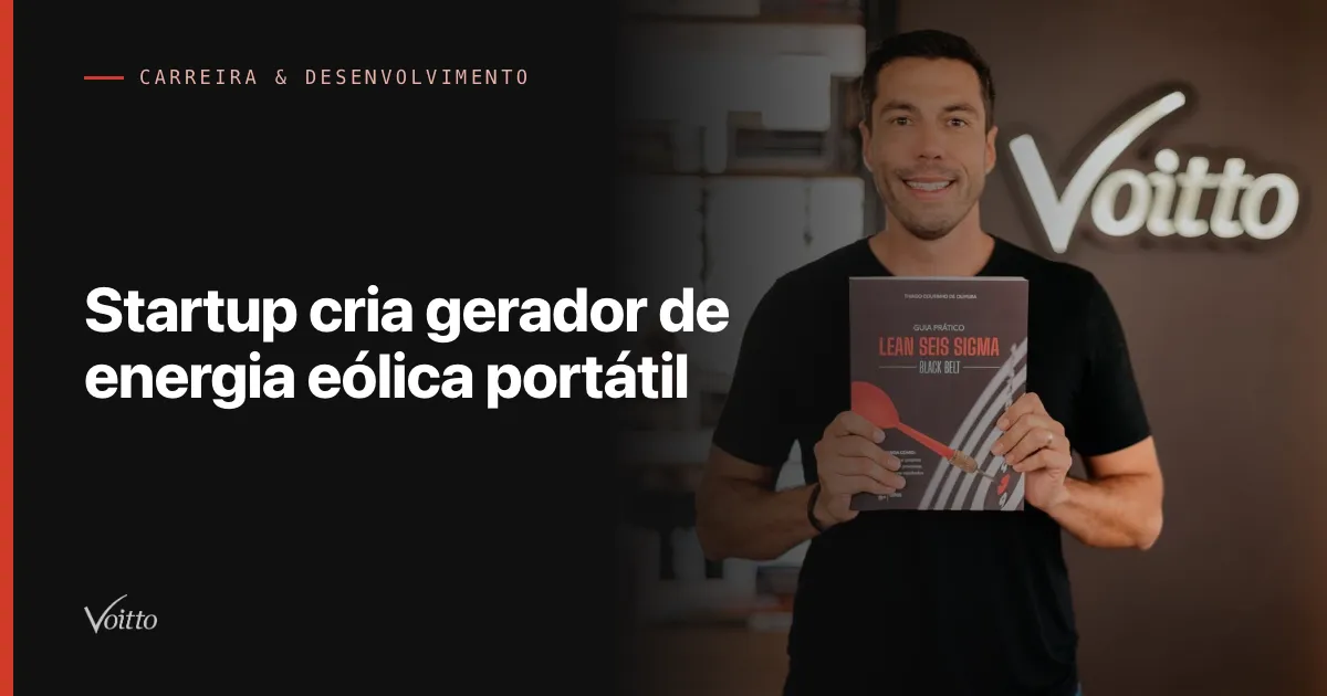 Startup cria gerador de energia eólica portátil