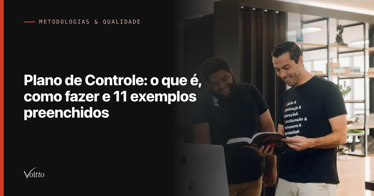 Plano de controle preenchido sobre a mesa, com a coluna de reação em destaque