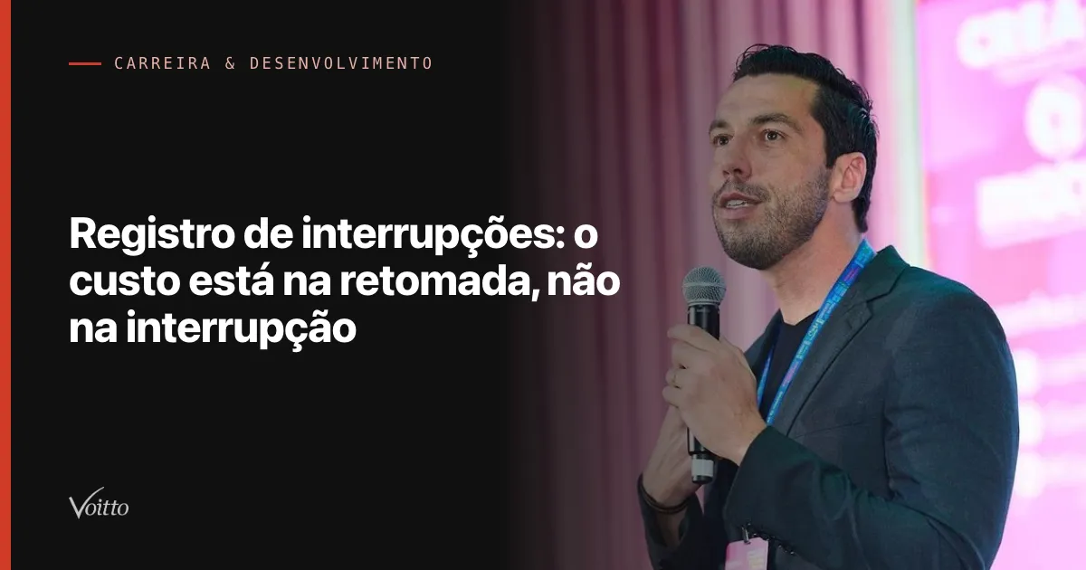 Registro de interrupções: o custo está na retomada, não na interrupção