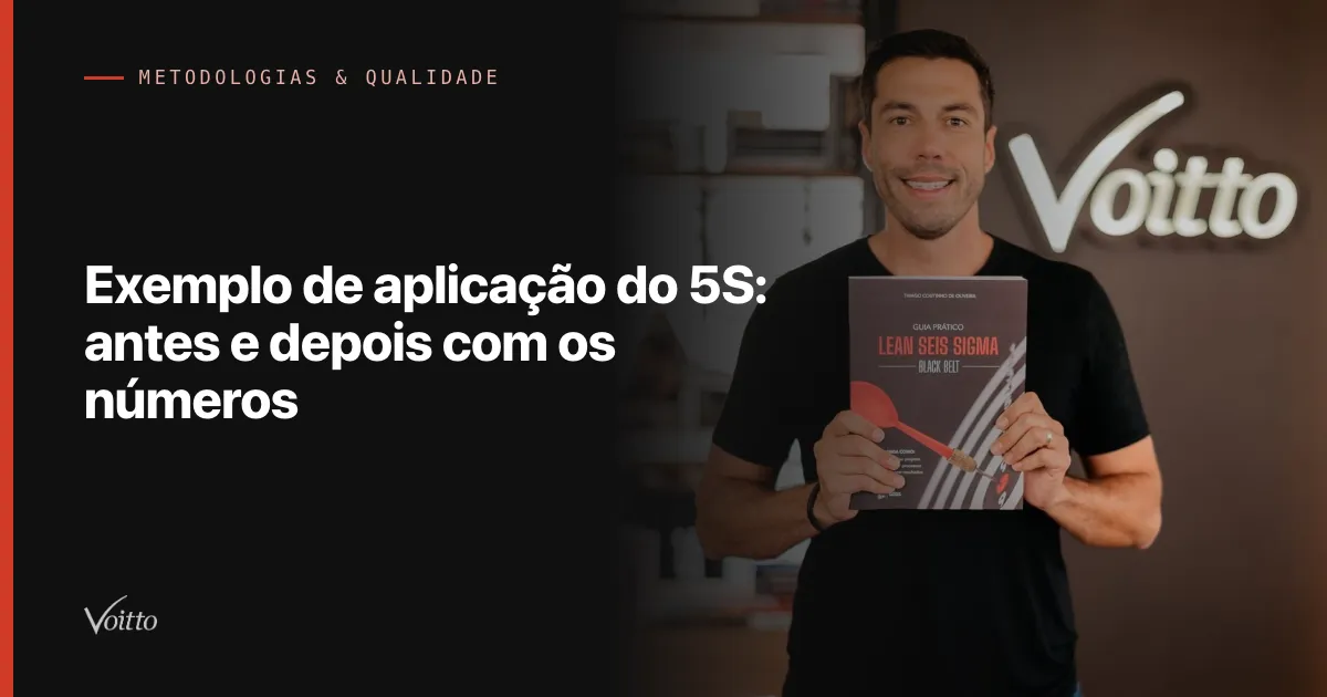 Exemplo de aplicação do 5S: antes e depois com os números