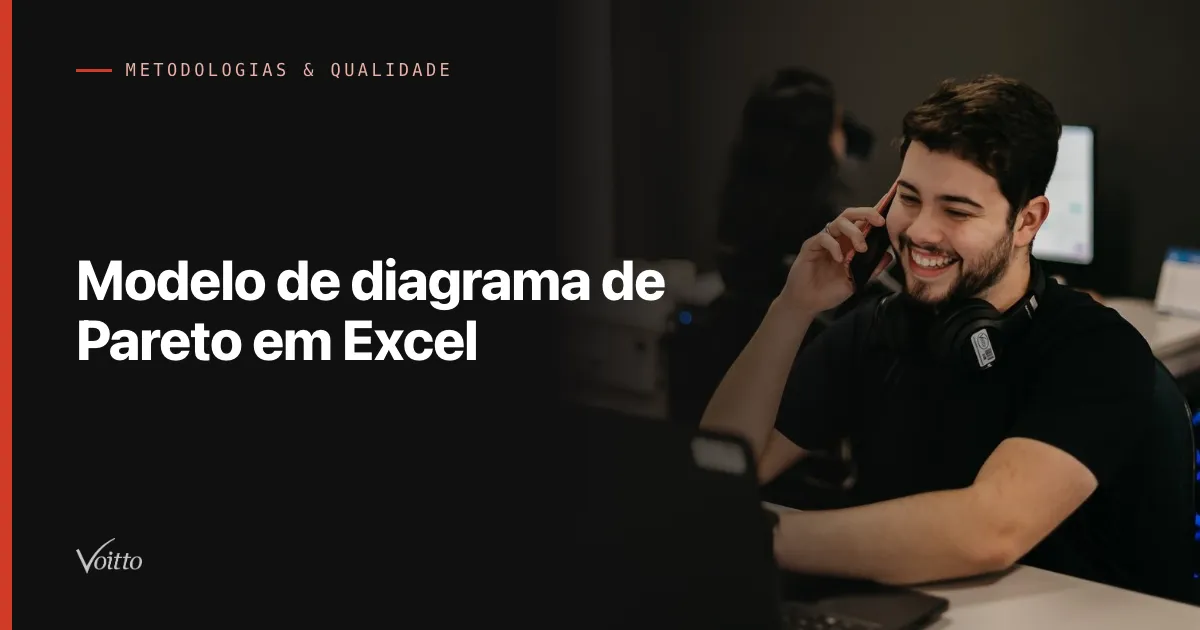 Modelo de diagrama de Pareto em Excel