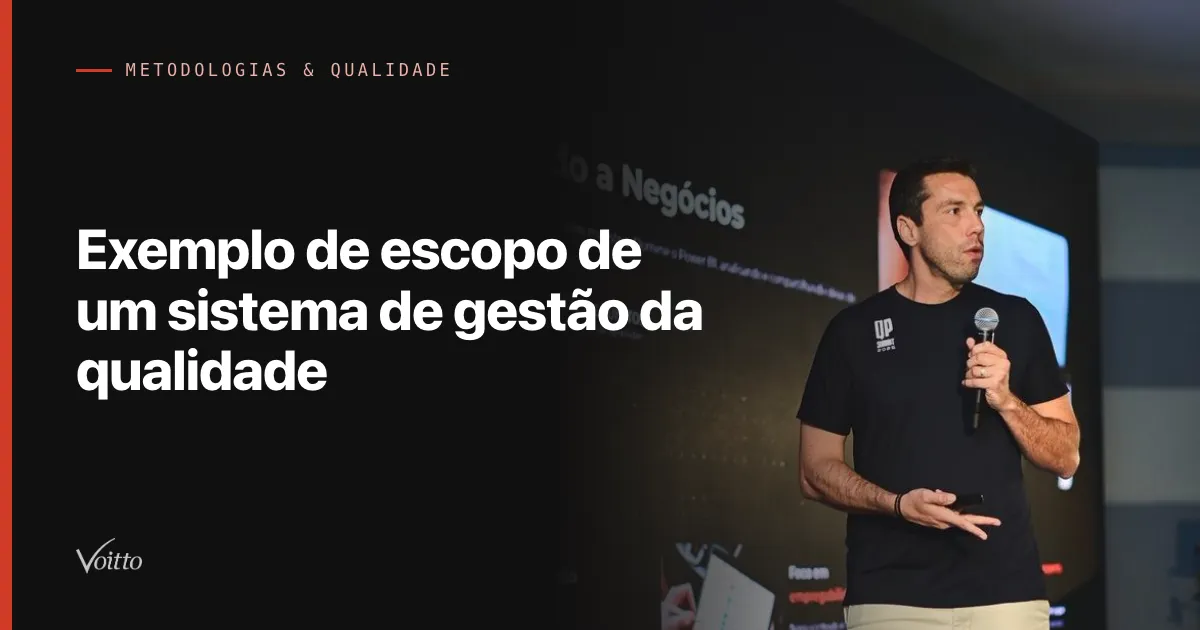 Exemplo de escopo de um sistema de gestão da qualidade