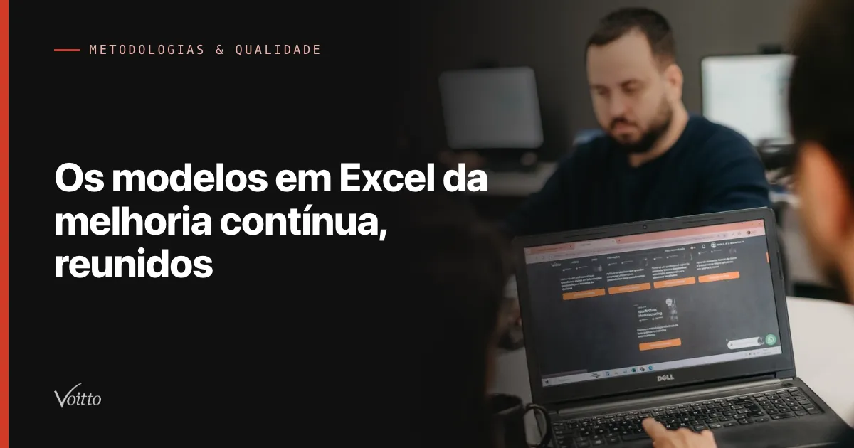 Os modelos em Excel da melhoria contínua, reunidos