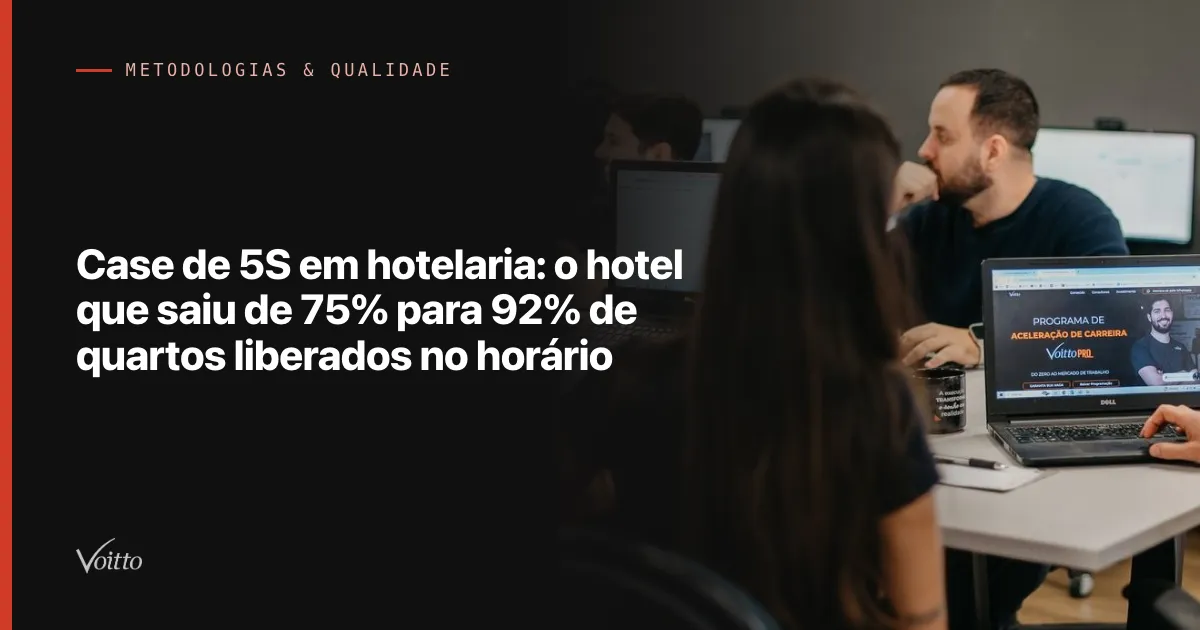 Case de 5S em hotelaria: o hotel que saiu de 75% para 92% de quartos liberados no horário