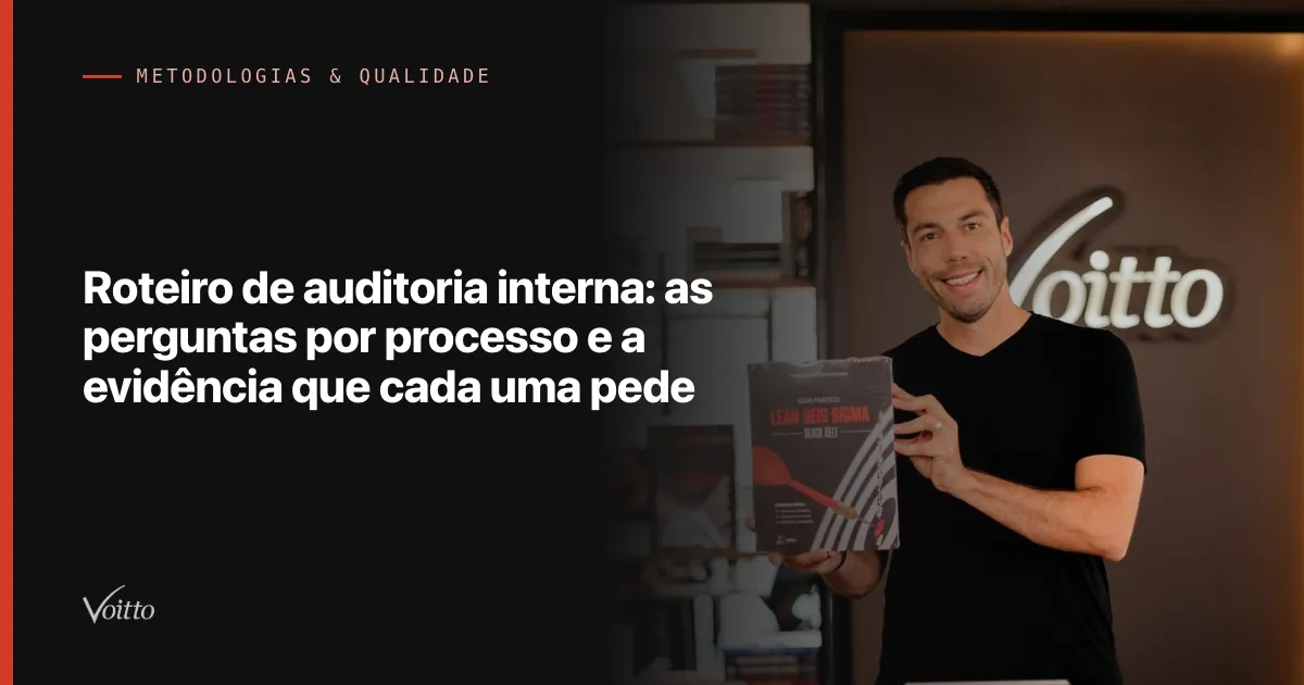 Roteiro de auditoria interna: as perguntas por processo e a evidência que cada uma pede