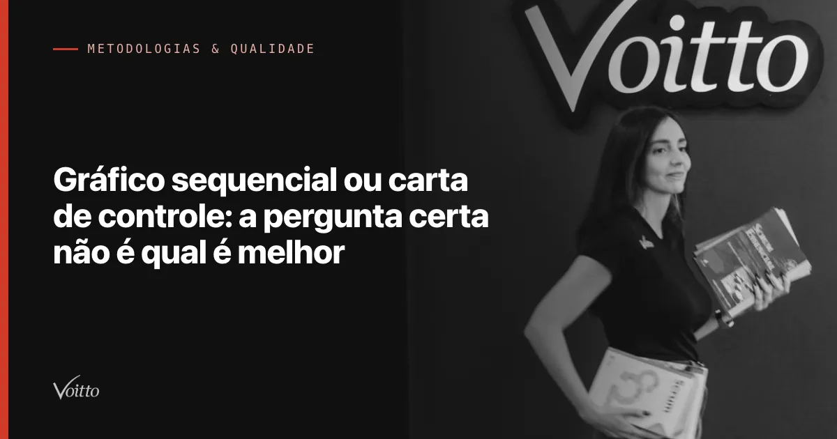 Gráfico sequencial ou carta de controle: a pergunta certa não é qual é melhor