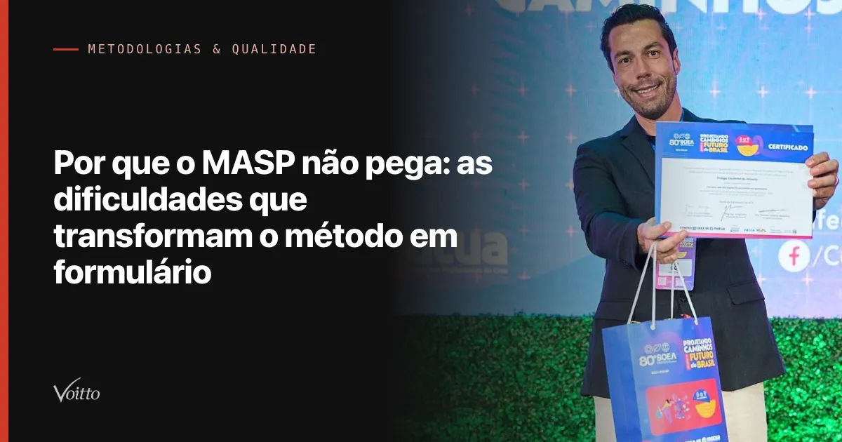 Por que o MASP não pega: as dificuldades que transformam o método em formulário