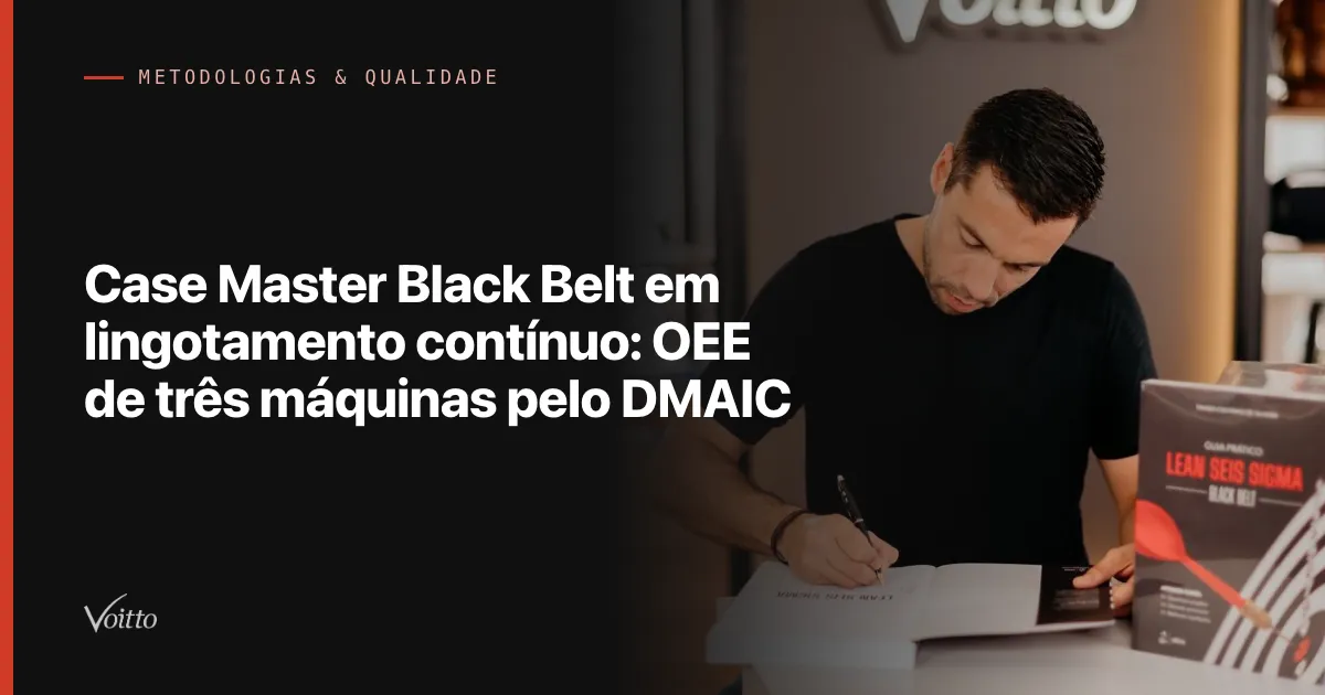 Case Master Black Belt em lingotamento contínuo: OEE de três máquinas pelo DMAIC