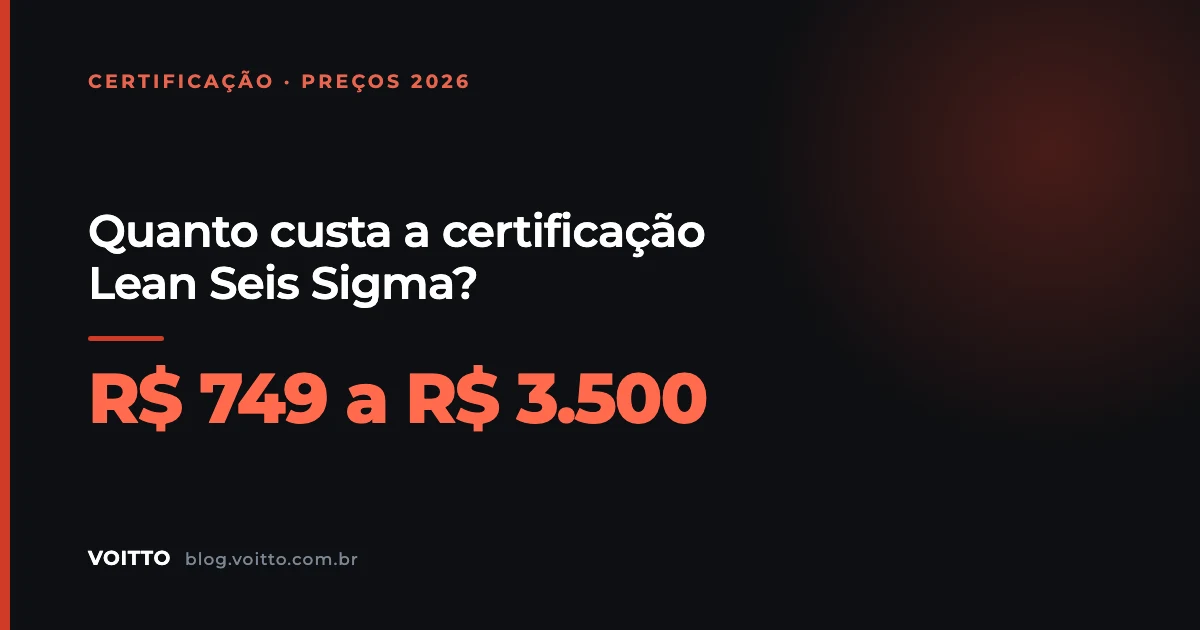 Quanto custa a certificação Lean Seis Sigma em 2026?