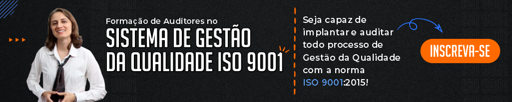 Banner do curso de Formação de Auditores SGQ ISO 9001:2015 Banner do curso de Formação de Auditores SGQ ISO 9001:2015