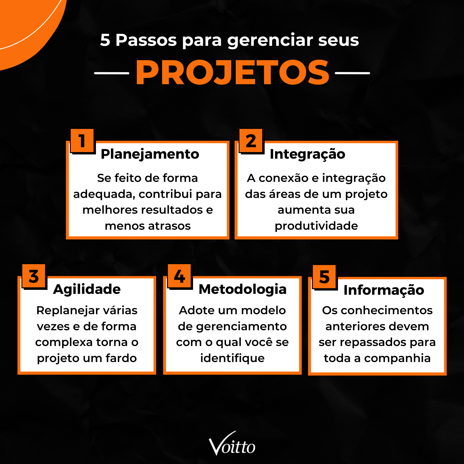 Aprenda a gerenciar os seus projetos em 5 passos! Aprenda a gerenciar os seus projetos em 5 passos!