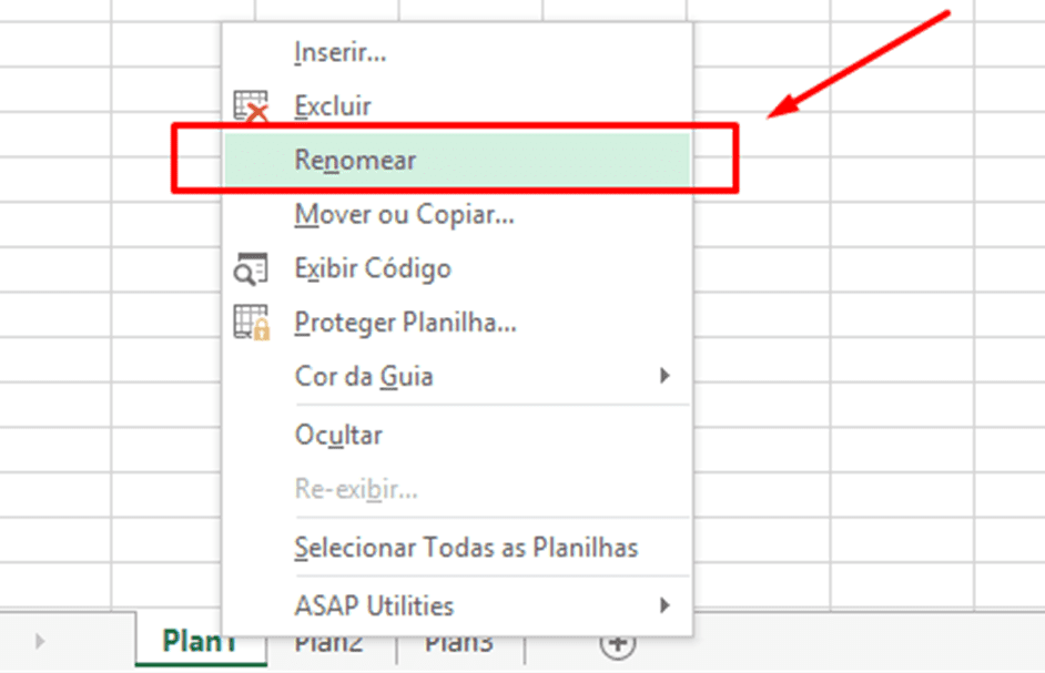 Como renomear uma planilha. Créditos: Reprodução