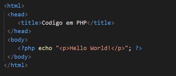 Exemplo de código em PHP. Exemplo de código em PHP.