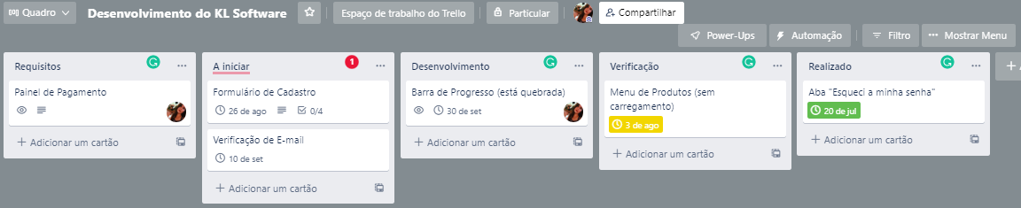 Desenvolvimento de Software. Foto: Trello. 