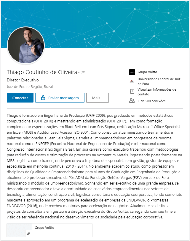 Modelo de resumo LinkedIn Modelo de resumo LinkedIn