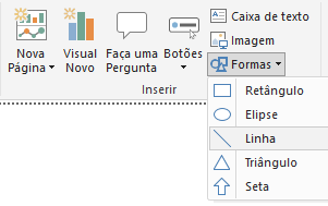 Adicionando formas no Relatório do Power BI Adicionando formas no Relatório do Power BI
