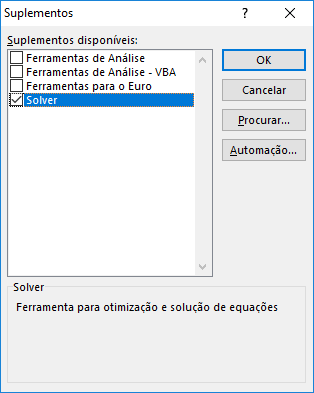 planilha de exemplo Solver planilha de exemplo Solver