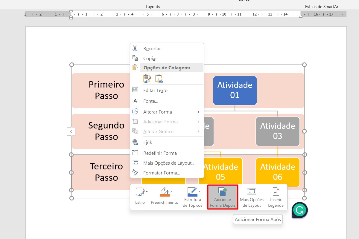 Como adicionar caixas no fluxograma pelo Word