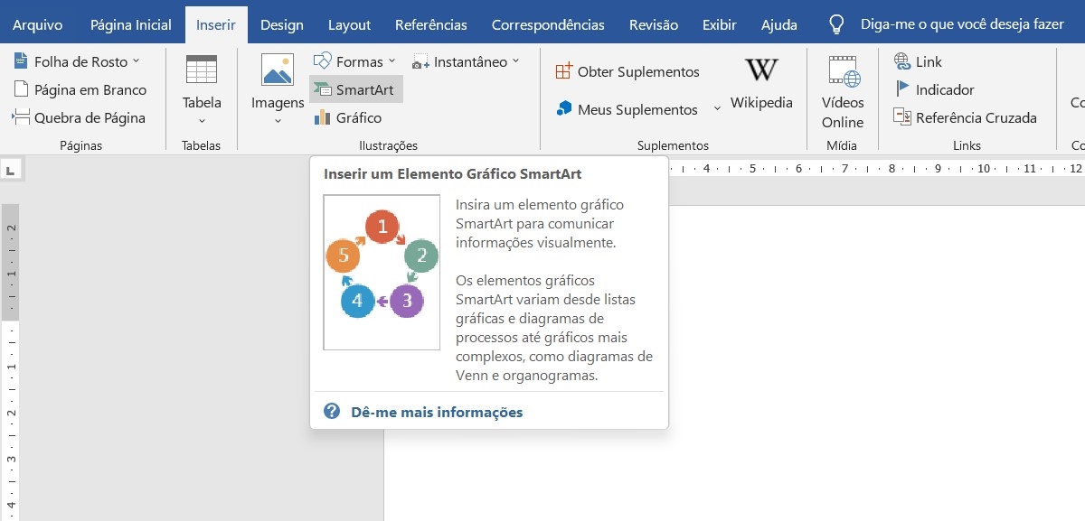 Como abrir o SmartArt no Word