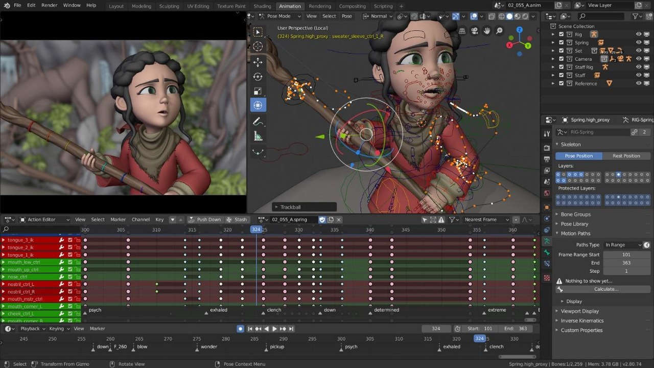 animação no blender 