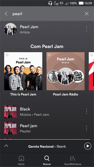 Ouvir música no spotify