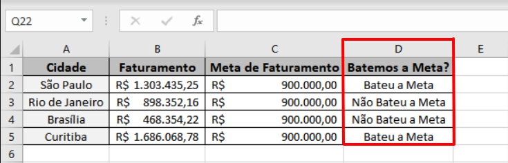 Exemplo Função SE
