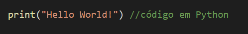 Exemplo de código de Python. Exemplo de código de Python.