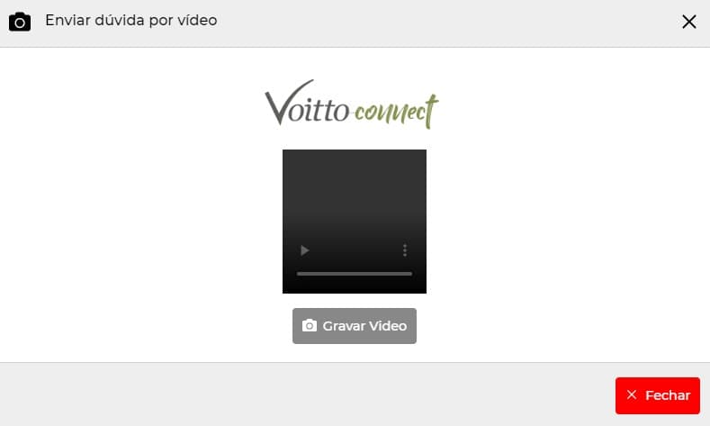 Aba para gravar vídeo